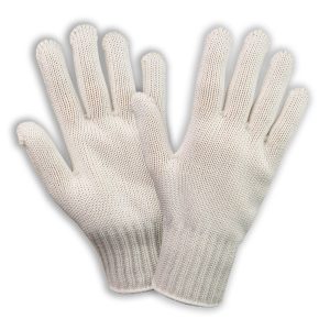 Thick safety gloves with mixed fibres