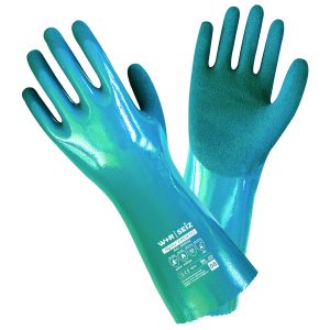 Safety gloves against abrasion and chemicals